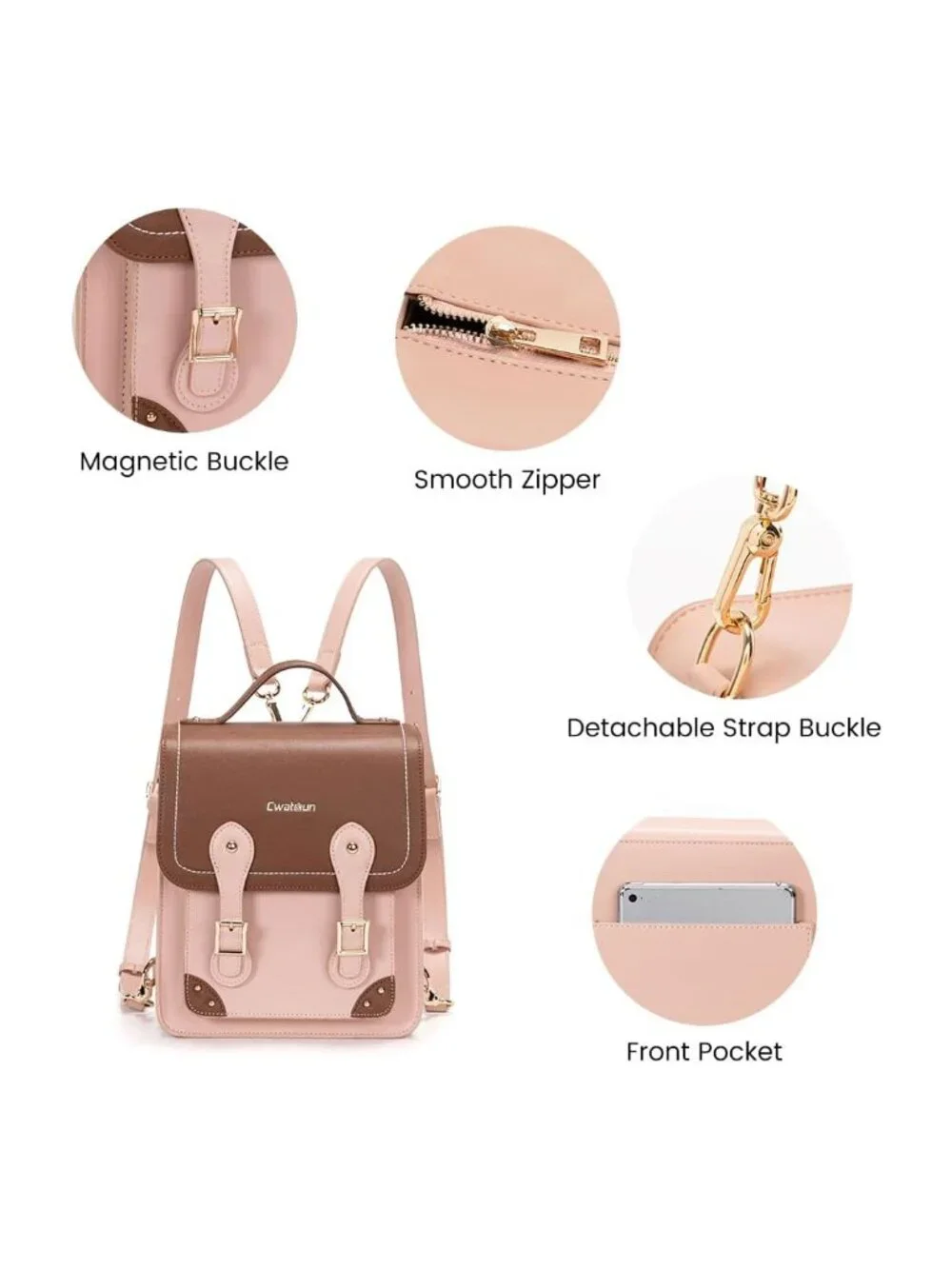 Camera Bag, Retro Camera Crossbody Case, Vintage PU Leather Waterproof